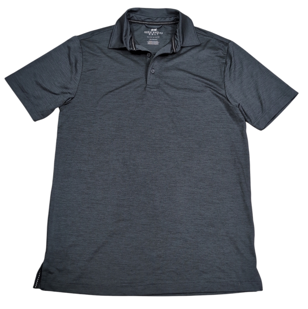 RW Rorie Whelan Golf Polo Shirt, charcoal gray/black, Men's smile!